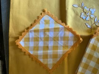 Tovaglietta Boho quadrata con 6 tovaglioli
