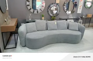 Sofá Curvo Gris