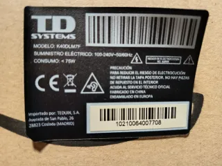 Placa Base TV TD Systems K40DLM7F