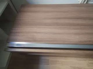 Mueble TV madera y cristal