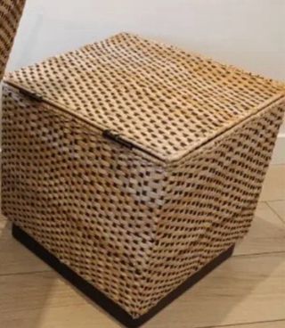Cesta Ratán y Madera Negra  NUEVA - Estilo Nórdico