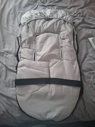 Saco Carro Bebé Gris Estampado Pájaros