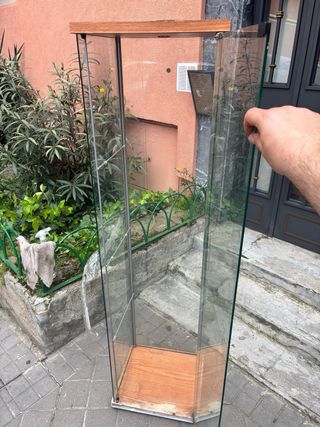 Vitrina Expositor Cristal/Madera 3 Baldas