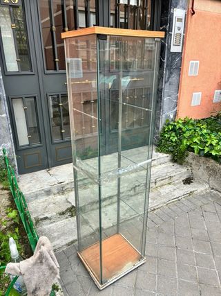 Vitrina Expositor Cristal/Madera 3 Baldas