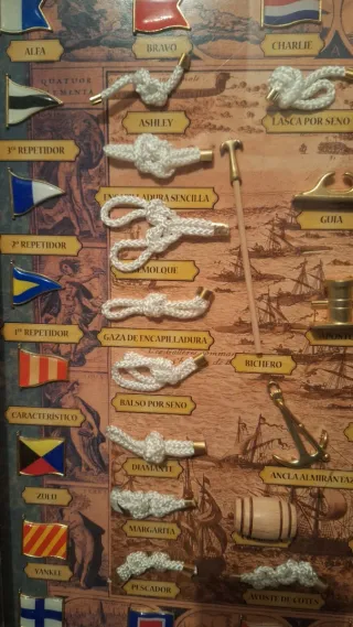 Cuadro Nudos Marineros y Banderas