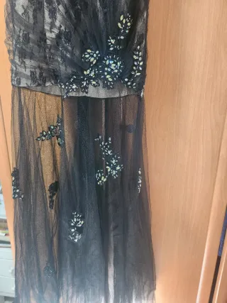 Vestido ASPEED fiesta beige y negro