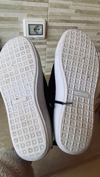 Sneakers alte nere in velluto