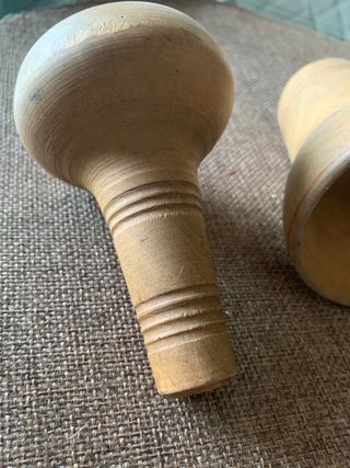 Set 3 imbuti vintage torniti a mano