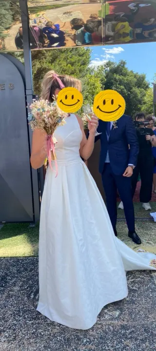 Vestido de Novia Rosa Clará Blanco