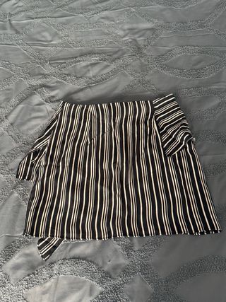 Minifalda rayas Zara (Talla M) 100% Cupro