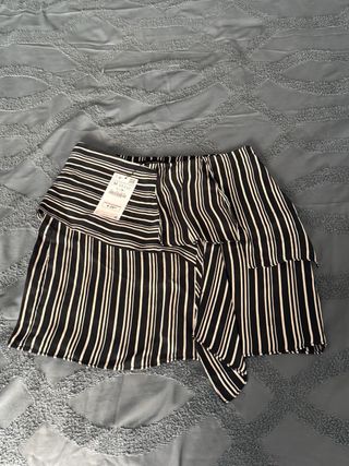 Minifalda rayas Zara (Talla M) 100% Cupro