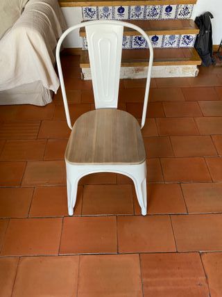 Pack 6 sillas estilo industrial Tolix madera