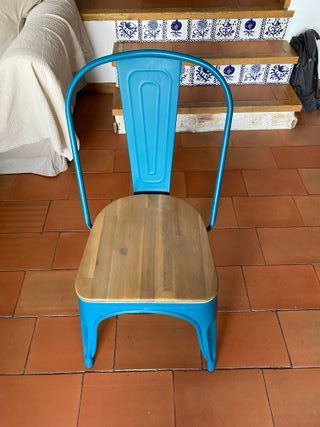 Pack 6 sillas estilo industrial Tolix madera