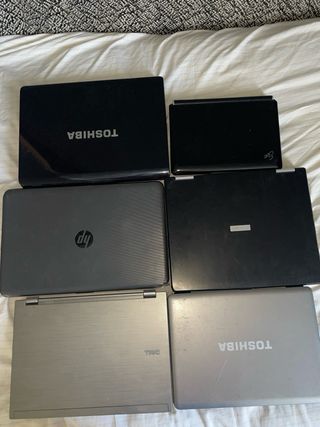 Lote 6 Portátiles Dell, HP, Toshiba