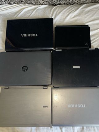 Lote 6 Portátiles Dell, HP, Toshiba