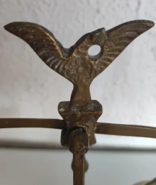 Antigua Balanza Latón Águila Imperial 30cm