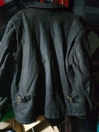 Giubbotto in pelle marrone uomo