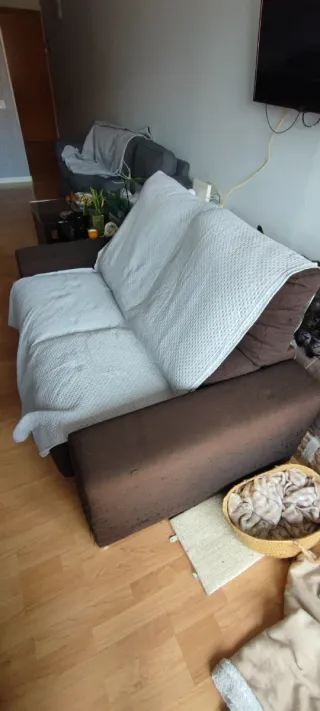 Sofá 3 plazas y sofá 2 plazas gris