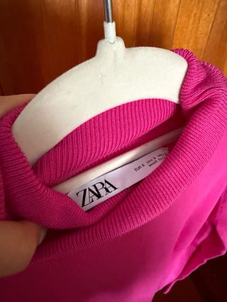 Jersey cuello alto Zara rosa