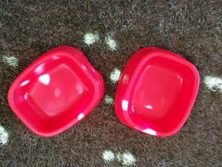 2 ciotole rosse per cani piccoli