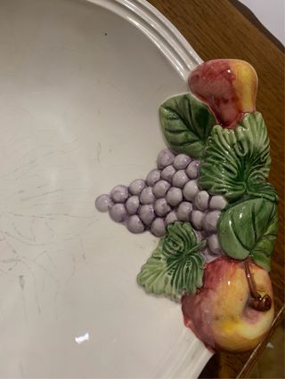 Portafrutta vintage ceramica decorato