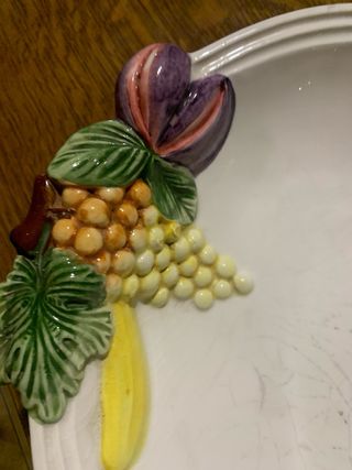 Portafrutta vintage ceramica decorato