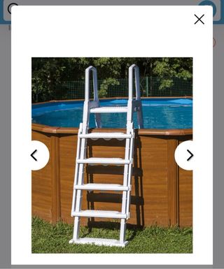 Escalera Piscina Gre Elevada Plástico