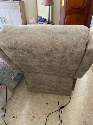 Sofá reclinable eléctrico gris