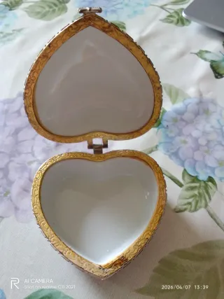 Joyero Corazón Porcelana Antigua