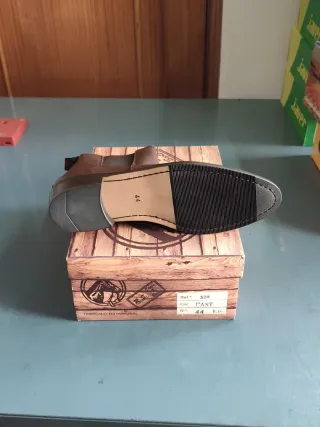 Botín elástico piel marrón talla 44