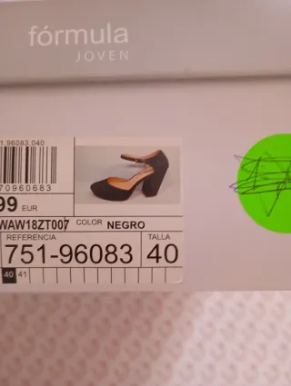Zapatos Negros Formula Joven Talla 40
