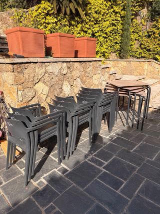 5 Mesas y 10 Sillas Terraza Restaurante