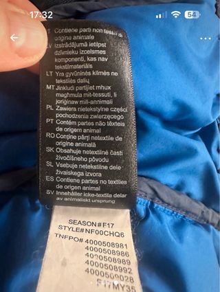 Abrigo plumas  The North Face azul