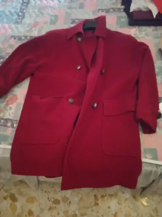 Cappotto donna rosso In cotone