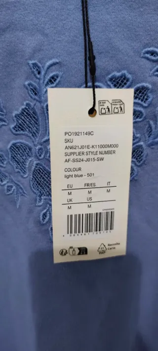 Sudadera Anna Field floral azul Talla M