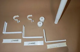 Barra Cortina Blanca + Soportes y Remates