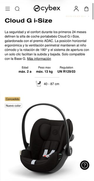 SET: Silla Coche Cybex Cloud G i-Size + Base