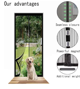 Mosquitera para puerta con cierre magnético