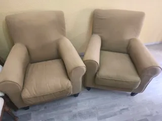2 Sillones Beige Tela