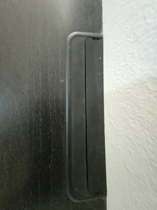 Mueble TV elevado madera negro y marrón