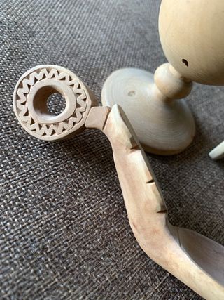 Set vintage legno tornito