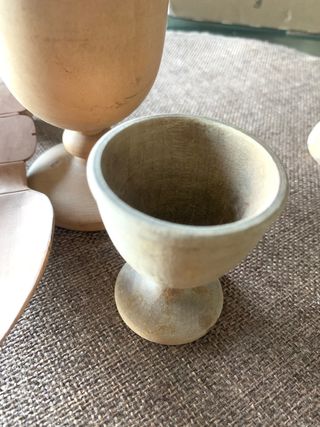 Set vintage legno tornito