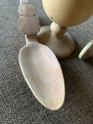 Set vintage legno tornito