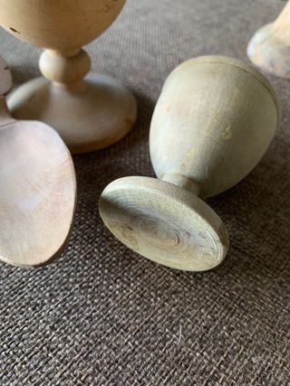 Set vintage legno tornito