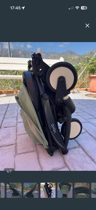 Passeggino Babyzen Yoyo in verde acqua, leggero e compatto per viaggi