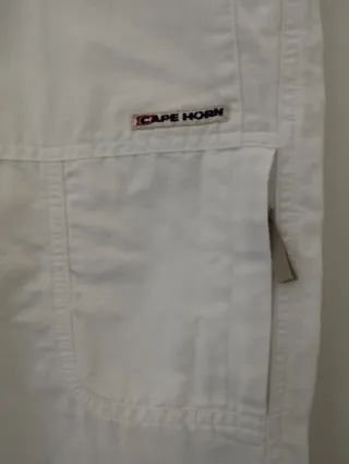 Pantaloni uomo Cape Horn lino cotone bianchi tg.50