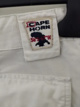 Pantaloni uomo Cape Horn lino cotone bianchi tg.50