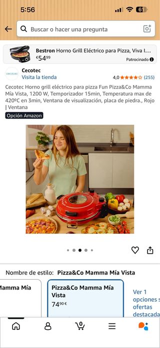 Cecotec Horno grill eléctrico para pizza