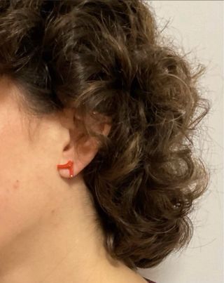 Pendientes Coral Rojo Plata