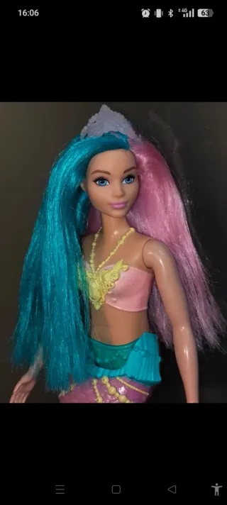 Barbie sirena capelli bicolore